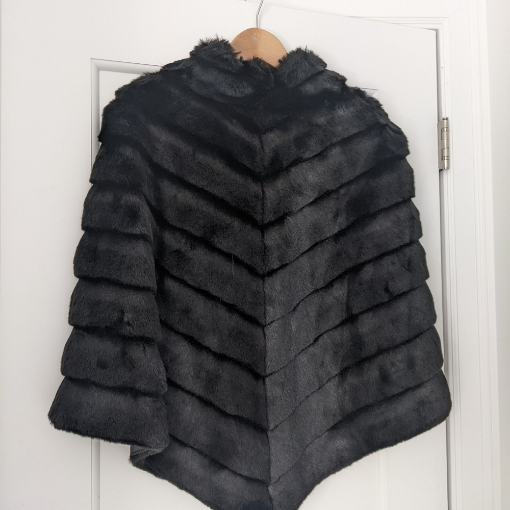 Faux Fur Poncho